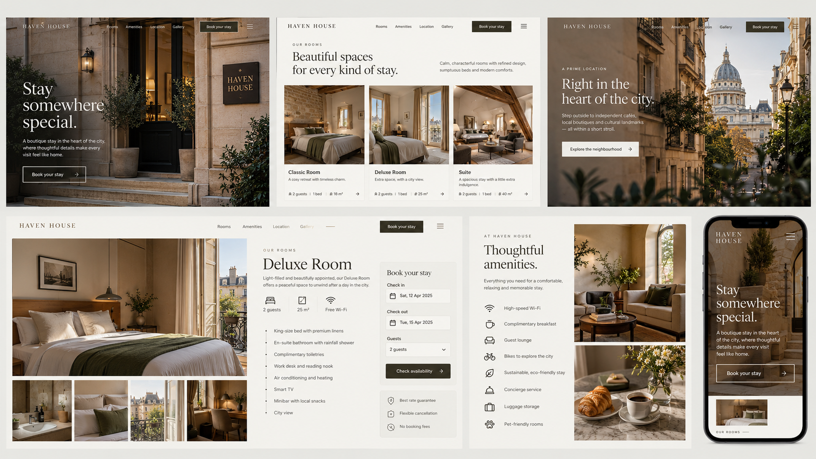 Haven House Website concept visual