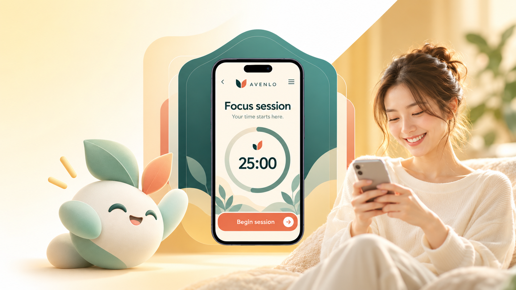 Avenlo concept focus session on a phone