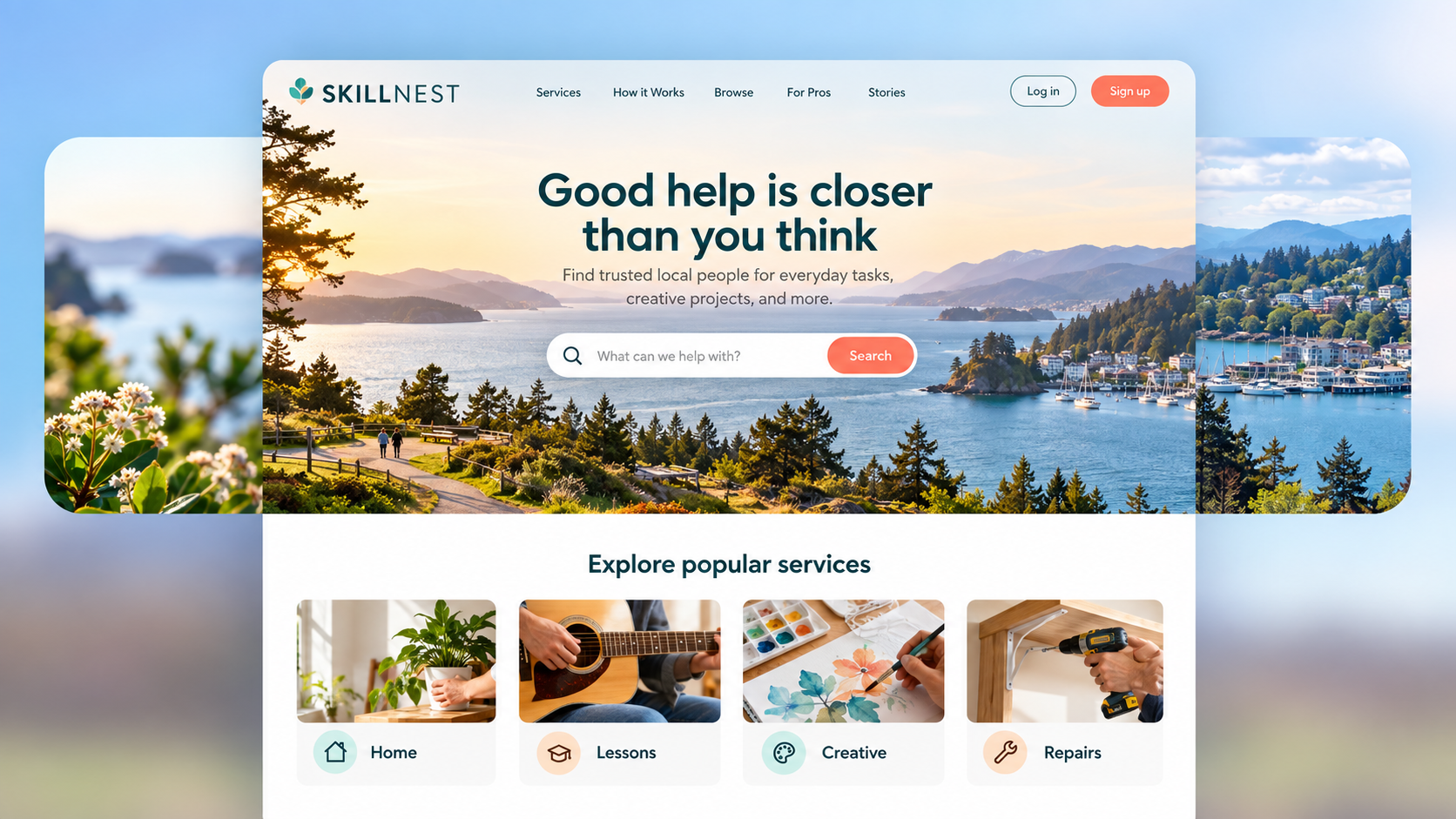 Skillnest Homepage concept visual