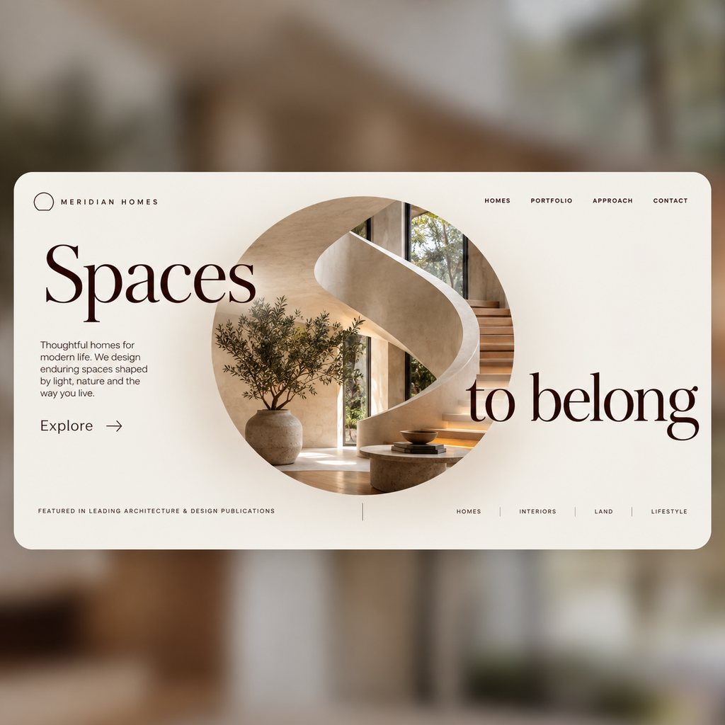 International property business website concept