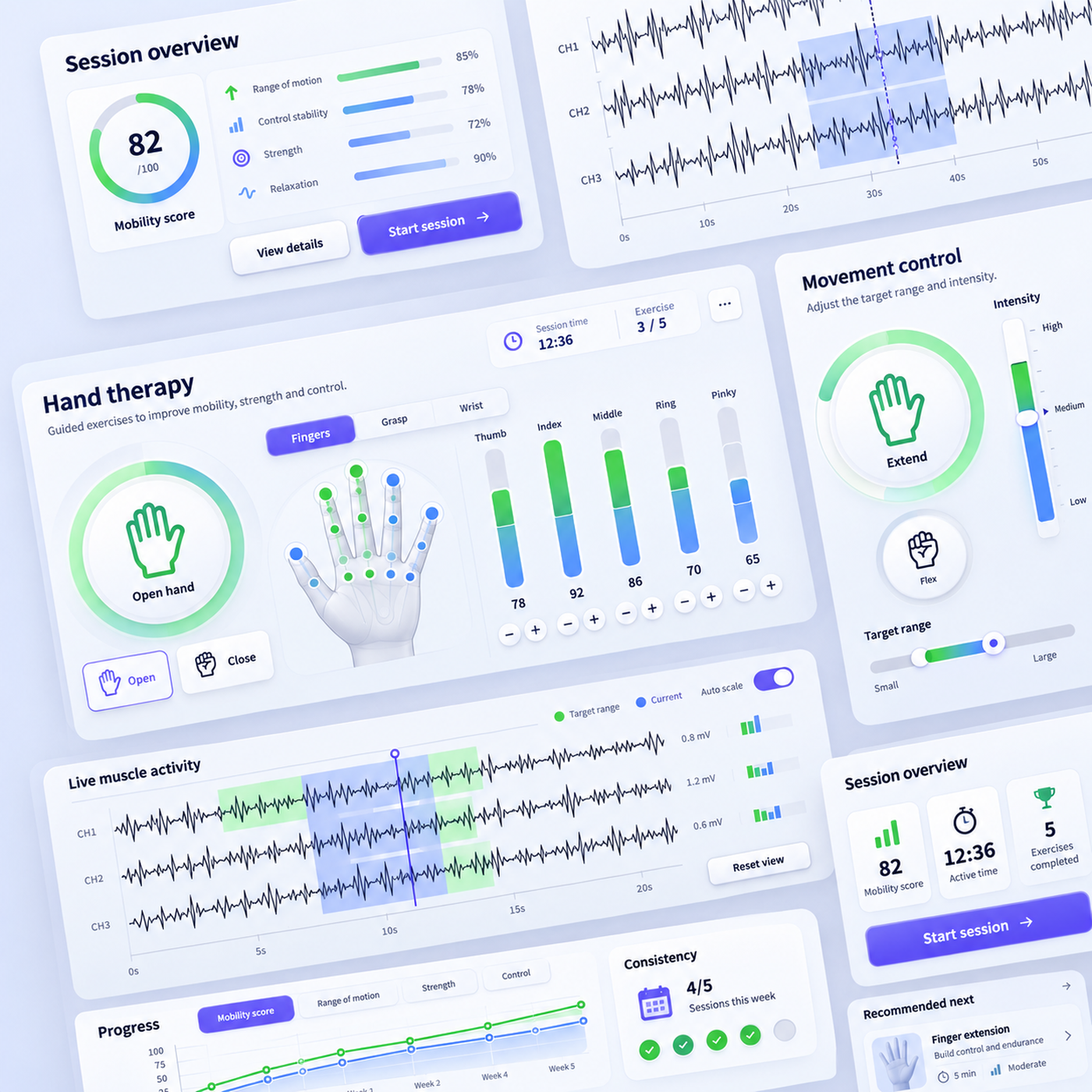 Web app dashboard concept